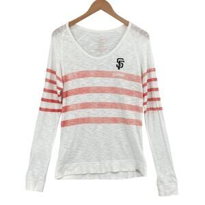 San Francisco Giants Tee Shirt Womens Medium White ’47 Brand MLB Baseball Sports